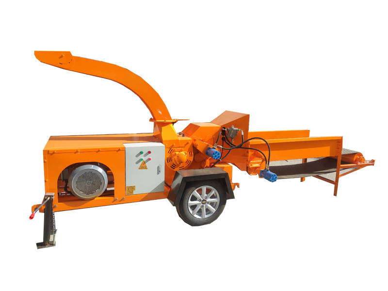 Mobile Belt Conveyor+Wood Chipper